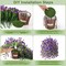 Artificial Hanging Flower Baskets, 4 Bundles UV Resistant Faux Flowers with Eucalyptus Leaves, Outdoor Spring Summer Porch Patio Balcony Hanging Planter Decor, Double Purple 15.7”x27.6”